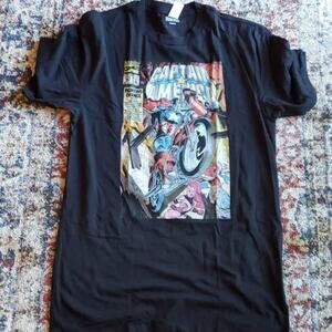 LAST ONE!!!!  MARVEL XL Captain America graphic black t-shirt
